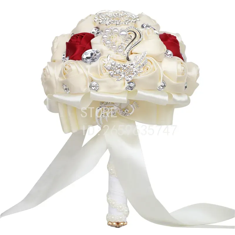 Wedding Supply Factory - ラインストーンブライドブーケ ウェディングデコレーション用品 工場直販 良質な供給 W228-4H