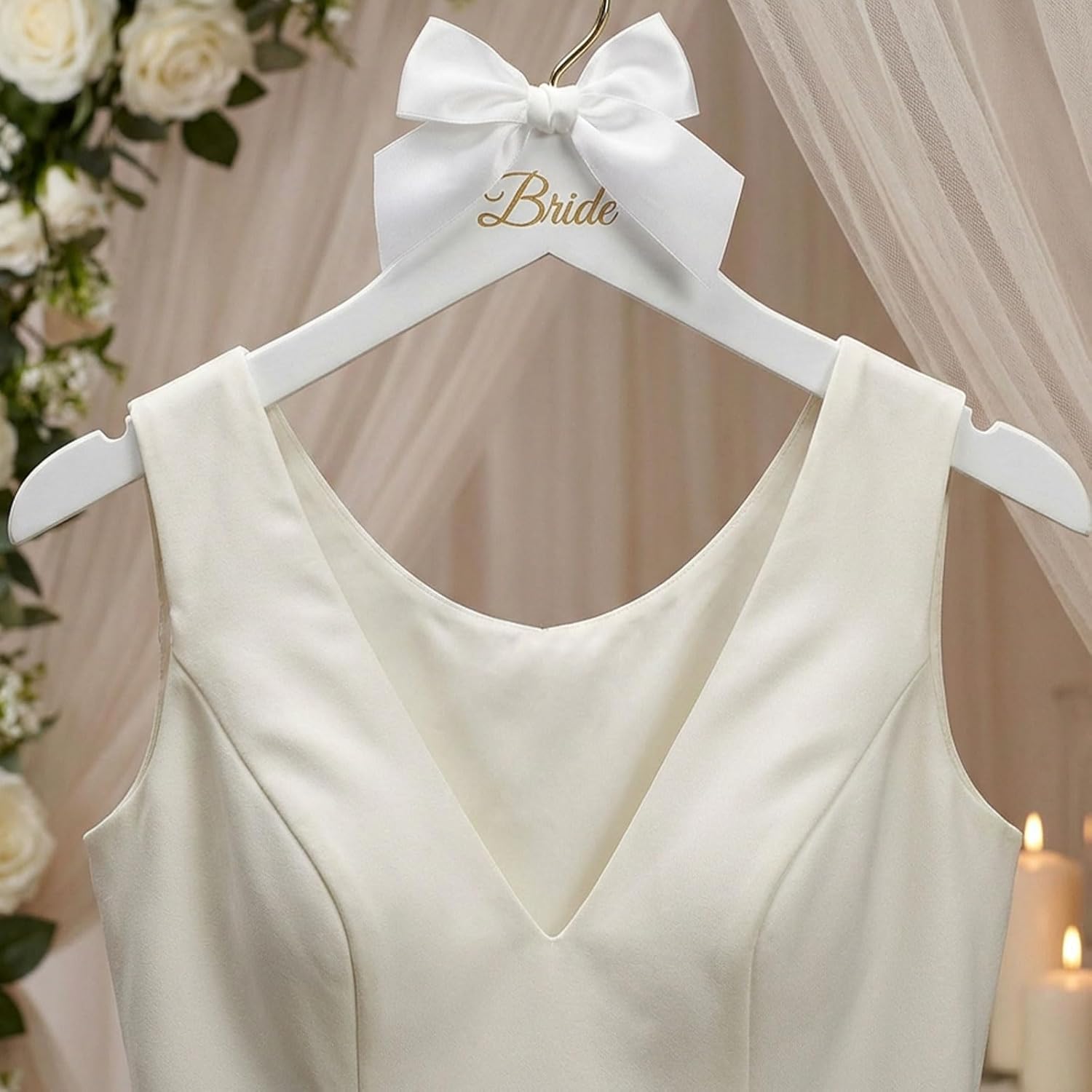 木製の新郎新婦用ハンガーセット2個。ウェディングドレスやスー - Suit Supply Wedding Party のレビューと価格