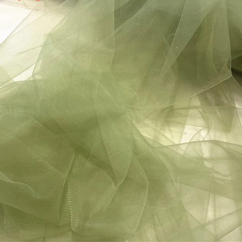 ヴィンテージ風の緑色の伸縮性のあるチュール生地。柔らかく、透 - Wedding Backdrop Curtain のレビューと価格