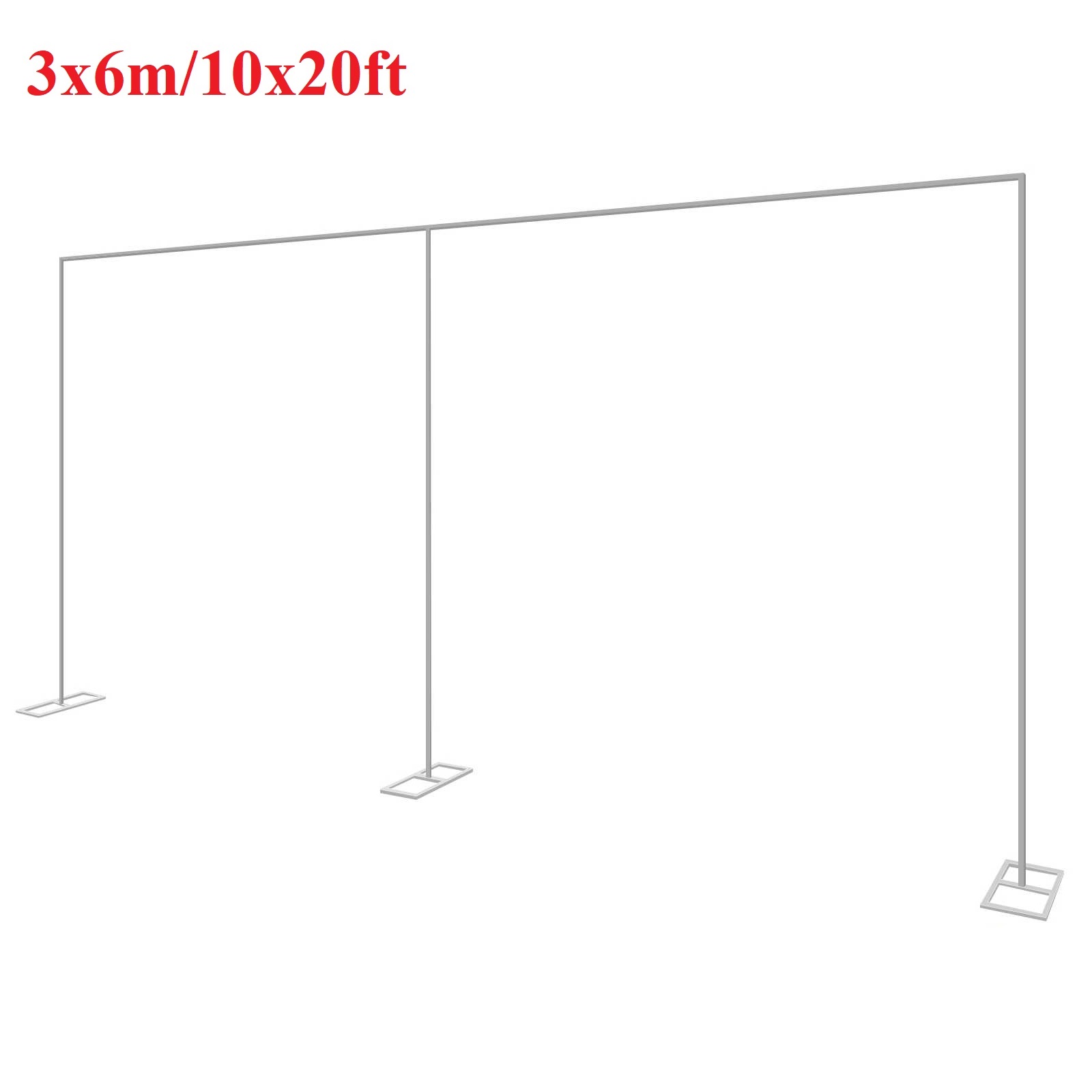 3x6m/10x20ft メタルウェディングアーチスタンド高 - Wedding Backdrop Curtain のレビューと価格