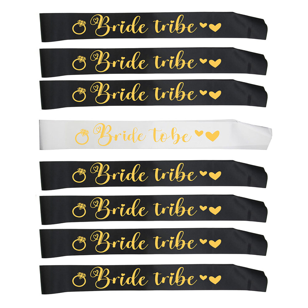 8 ピース/セット花嫁サッシュチーム花嫁部族サッシュ編ナイト - Bride Tribe Sash のレビューと価格